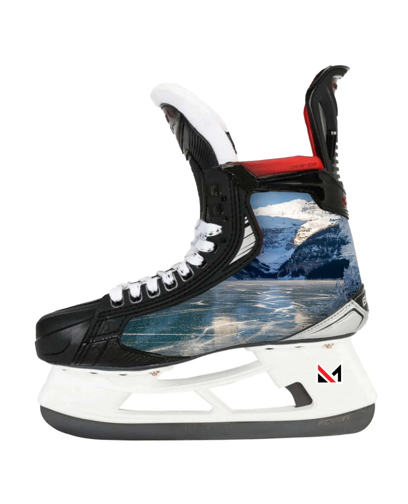 Detaily polepu na hokejové korčule od MM Hockey design